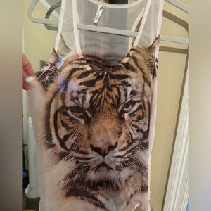 Sheer tiger shirt